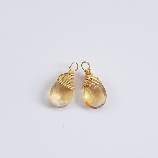 Semi-precious stone drop