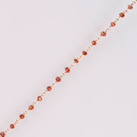 Silver Chain with Garnet