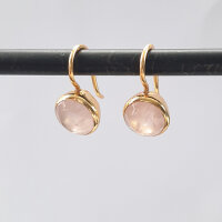 Semi Precious Stone Earrings, round