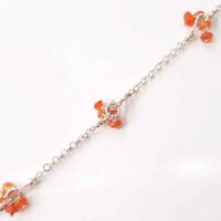 Silver Chain with Semi Precious Stones