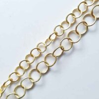 Silver Chain by the meter, gold plated
