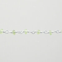 Silver Chain with Peridot