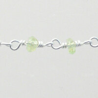 Silver Chain with Peridot
