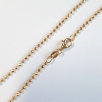 Silver ball Chain, faceted, gold