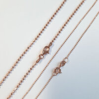 Silver ball Chain, faceted, rose