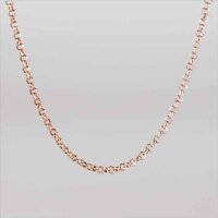 Silver Rolo Chain, diamond cut , rose
