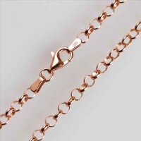 Silver Rolo Chain, diamond cut , rose