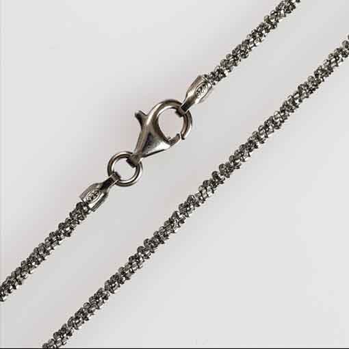 Necklace 38cm / 1,9mm / 1 piece / black