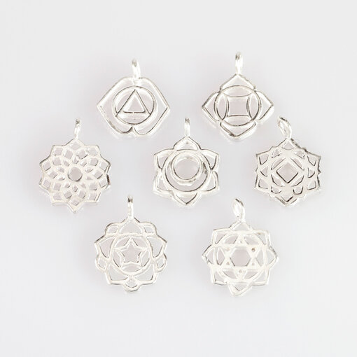 Neck Chakra 7mm / 10 pieces / silver