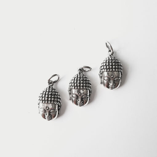 Buddha 12 x 19mm / 1 Stück / silber