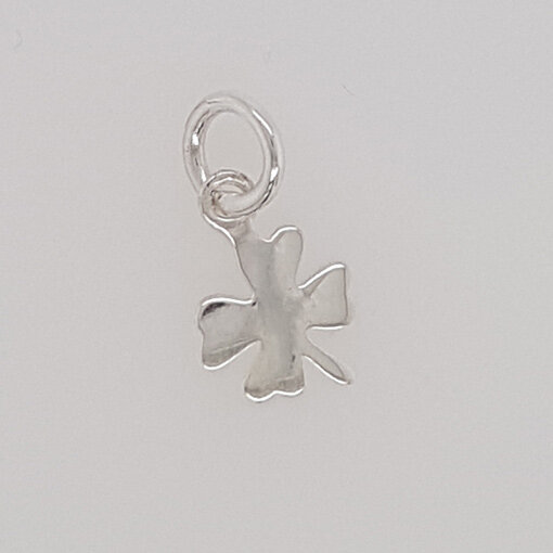Kleeblatt 12 x 9mm / 10 Stück / silber