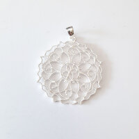 Mandala 19mm / 1 Stück / silber