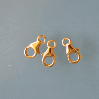 Karabiner 9mm / 5 Stück / gold