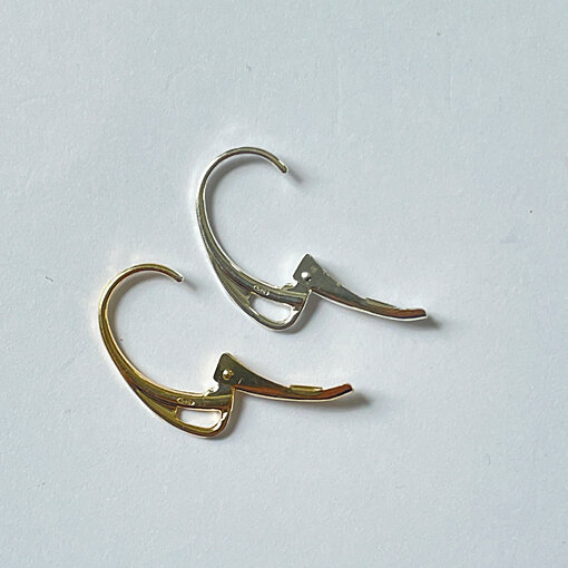 Ohrbrisur 18 x 11mm / 20 Stück / gold