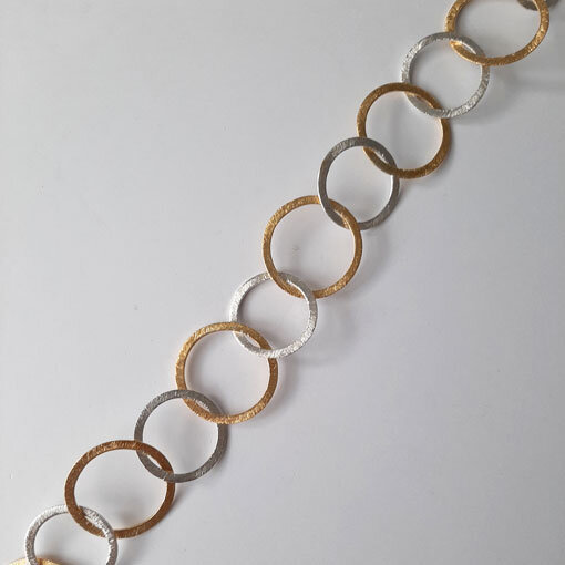 Silberkette, bicolor