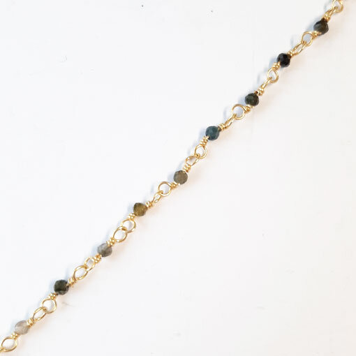 Silver Chain with Tourmaline