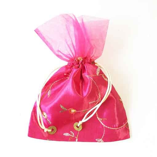 Schmuckbeutel 22 x 16cm / 10 Stück / pink