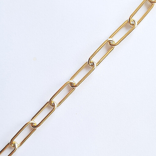Silberkette 14 x 5mm / 1cm / gold
