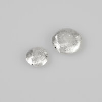 Disk, gebürstet 15 x 6mm / 3 Stück / silber