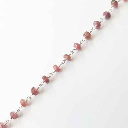 Silberkette mit rosa Turmalin