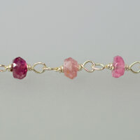 Silberkette mit rosa Turmalin