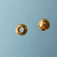 Kugel, goldplattiert 6mm / 10g / ca. 41 Stück / gold