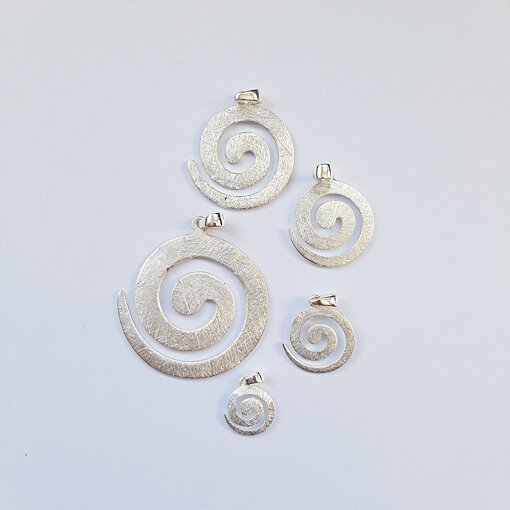 Spirale 15mm / 2 Stück / silber