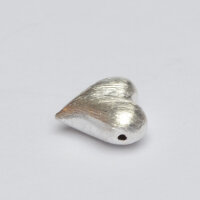 Heart, Vertical Hole 23 x 20mm / 1 piece / silver