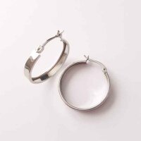 Creole 26mm / 1 pair / silver