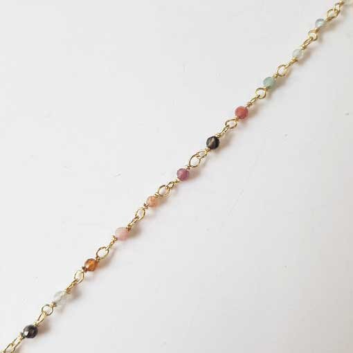 Silver Chain with Tourmaline