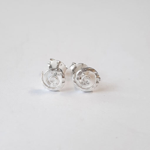 Ohrstecker Schnecke 11mm / 1 Paar / silber