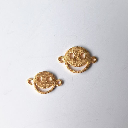 Modul Smiley 8mm / 5 Stück / gold