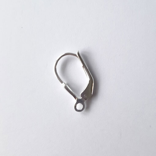 Lever Back Earring 16 x 9mm / 5 pair / silver