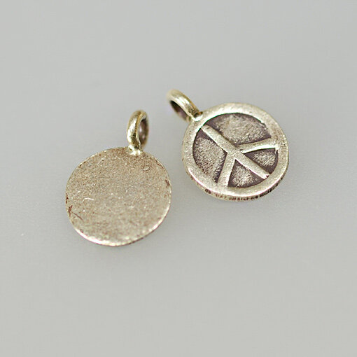 Round Charm with Peace
