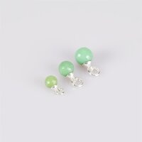 Chrysoprase Pendant 8mm / 1 piece / silver