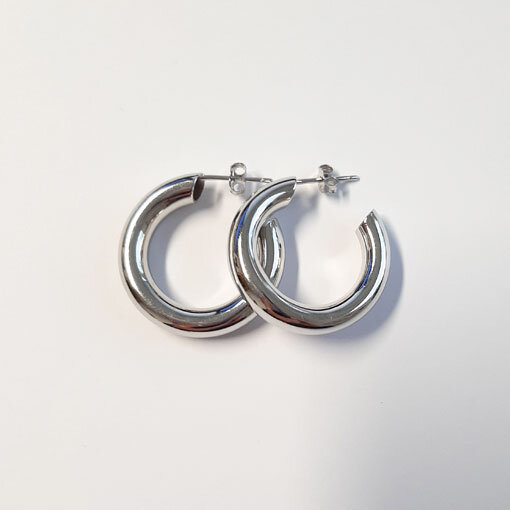 Creole  23mm / 1 pair / silver