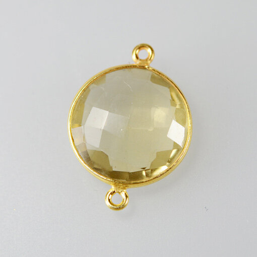 green Amethyste 7mm / 20 pieces / gold
