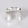Bangle, shiny  20mm wide / 1 piece / silver