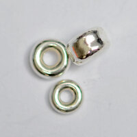 Donut 5mm / 10g / ca. 90 Stück / silber