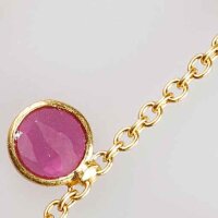 Silver Chain gold plated 5mm / 1cm / gold  / Topaz