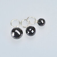 Onyx Pendant 10mm / 3 pieces / silver