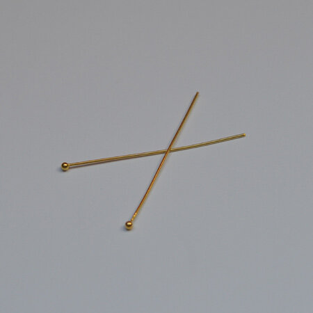 Head Pin with a Single Ball Tip 20 x 0,6mm / 10g / approx. 80 pieces / gold
