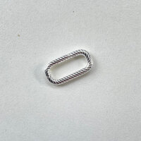 Karabiner, rechteckig 17 x 9mm / 1 Stück / silber