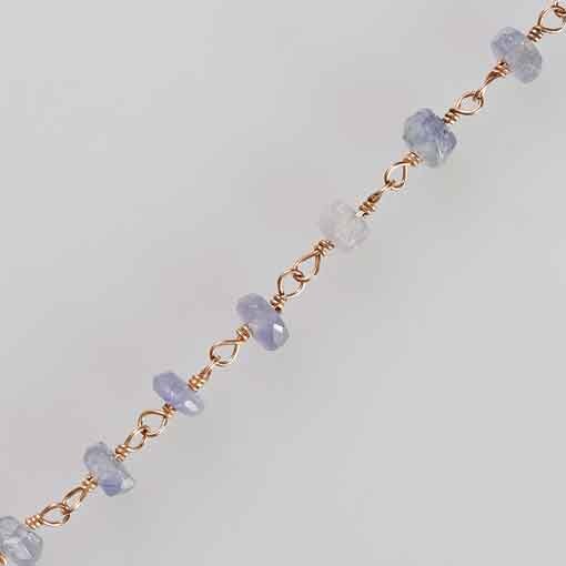 Silver Chain with Tanzanite