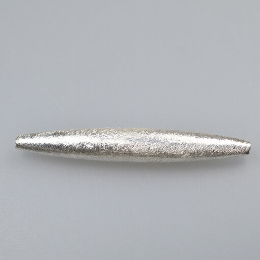 Olive 22 x 6mm / 5 Stück / silber