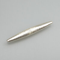 Olive 22 x 6mm / 5 Stück / silber