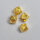 Octaeder, vergoldet 2,5mm / 10g / ca. 153 Stück / gold