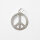 Peace 24mm / 2 Stück / silber