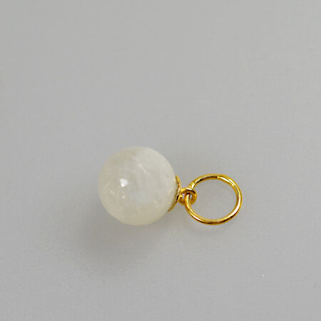 Moonstone Pendant 12mm / 3 pieces / gold
