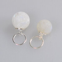 Moonstone Pendant 10mm / 3 pieces / silver